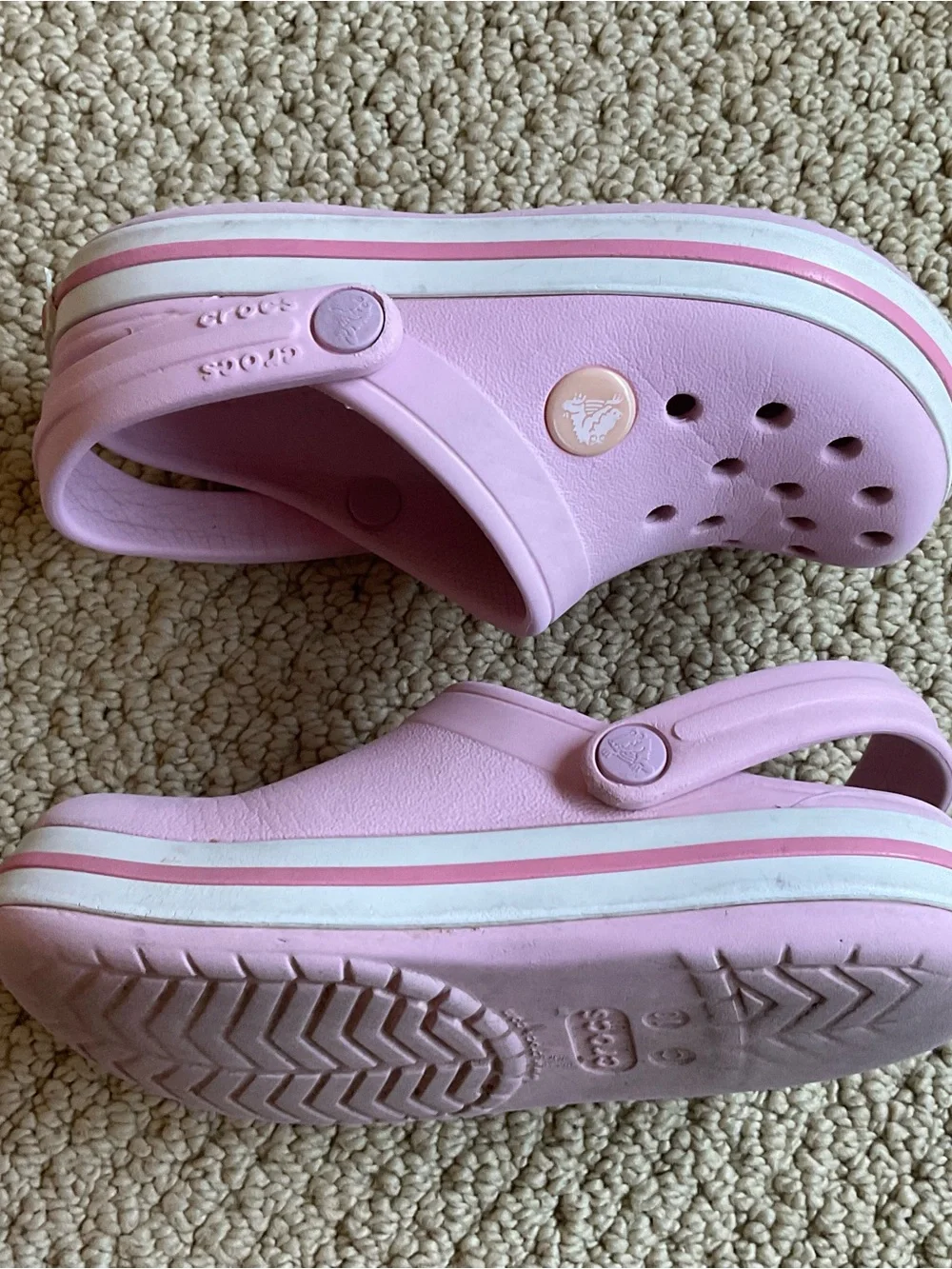Kids' Crocs Light Pink Platform Clog Size 10